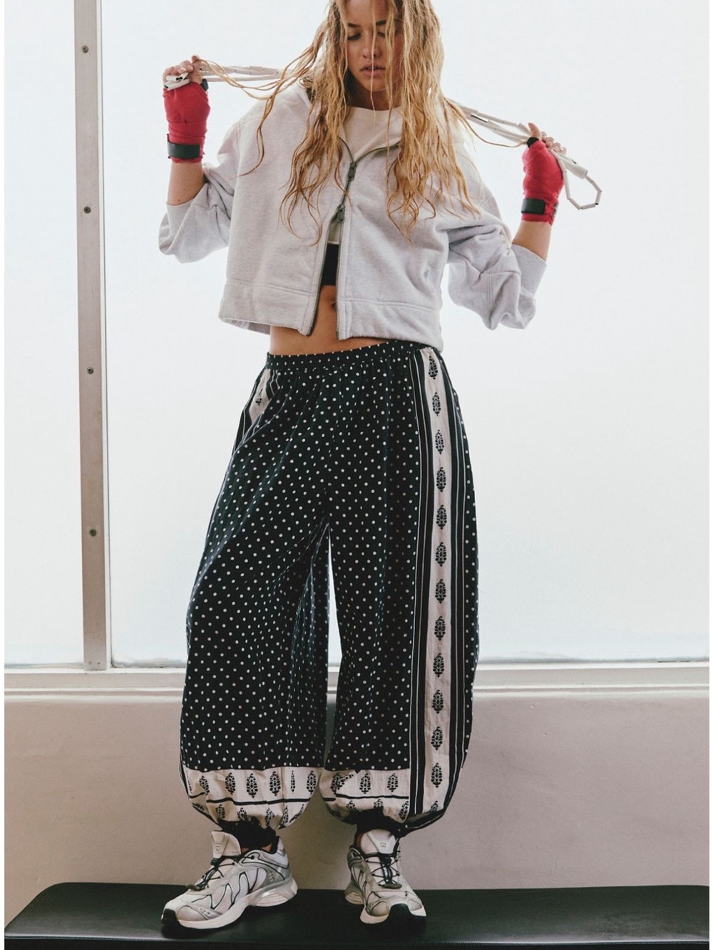 ON IT PRINTED BALLOON PANTS